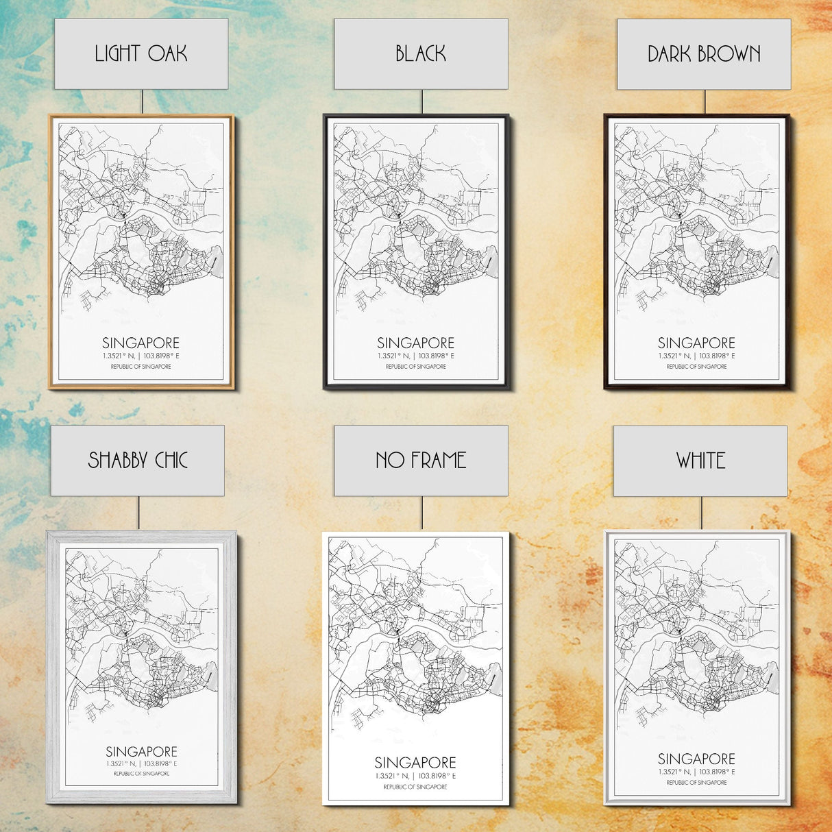 Singapore Street Map, Singapore Map, Asia City Map Print, Minimalist Art, Wall Art, Canvas Print, Room Decor, Travel Wall Art, Gift For Him
