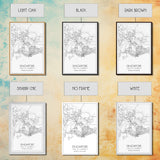 Singapore Street Map, Singapore Map, Asia City Map Print, Minimalist Art, Wall Art, Canvas Print, Room Decor, Travel Wall Art, Gift For Him