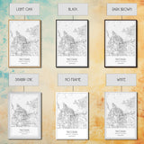 Tacoma Street Map, Washington Map, City Map Print, Modern Wall Art, Wall Art, Canvas Print, Wall Hanging, Housewarming Gift, Travel Art