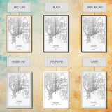 Tampa Street Map, Florida Map, City Map Print, Modern Wall Art, Wall Art, Canvas Print, Gift For Mom, Travel Wall Decor, Farmhouse Wall Art
