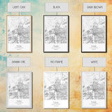 Tulsa Street Map, Oklahoma Map, City Map Print, Modern Wall Art, Wall Art, Canvas Print, Dorm Room Décor, Gift For Husband, Travel Art Print