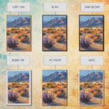 Majestic Desert Mountains and Vegetation, Scenic Wall Art for Living Room or Bedroom, Framed Canvas Print for Home Decor