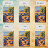 Peaceful Desert Path with Sagebrush, Beautiful Wall Art for Living Room or Bedroom, Framed Canvas Print for Home Decor