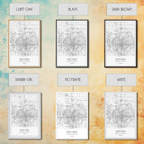 Wichita Street Map, Kansas Map, City Map Print, Minimalist Art, Wall Art, Canvas Print, Travel Wall Art, Gifts For Travelers, Canvas Art