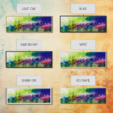 Framed Canvas Print of Colorful Wild Flower Field - Gallery-Wrapped Artwork - Ready to Hang - High Quality Artwork - Panoramic Art