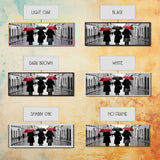 Red And Black Umbrellas, Women Walking On Street, City Art, Wall Decor, Large Urban Canvas Art Print, Panoramic, Wall Art, Canvas Print