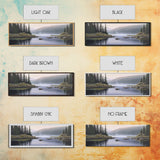 Colored Pencil Landscape Wall Art Print, Riverbank, River, Trees, Mountain, Nature Large Canvas Art Print, Panoramic, Wall Art, Canvas Print