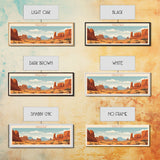 Arches National Park, Panoramic Utah Travel Art, National Park Print, Minimalist Travel Art, Midcentury Modern Style Landscape