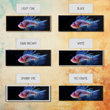Lion Fish Painting Wall Art, Framed Canvas Print, Aquarium Wall Art, Colorful Pet Fish painting