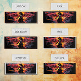 The Battle Angel, Framed Canvas Print, Game Room Art, Panoramic Painting, Panoramic Wall Art, Extra Large Wall Art