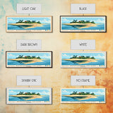 Benguerra Island, Mozambique Panoramic Print, Vacation Gift, Mozambique Wall Art, Beach Painting, Beach Decor, Large Wall Art, Wood Frame Art