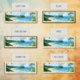 Bom Bom Island, São Tomé and Príncipe Panoramic Print, Vacation Gift, São Tomé and Príncipe Wall Art, Beach Painting, Beach Decor, Large Wall Art, Wood Frame Art