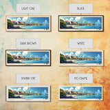 Bonaire, Netherlands Panoramic Beach Print, Vacation Gift, Netherlands Wall Art, Framed Canvas Print, Framed Beach Painting