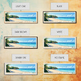 Bottom Bay Beach, Barbados Panoramic Beach Print, Vacation Gift, Barbados Wall Art, Framed Canvas Print, Framed Beach Painting