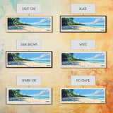 Bowman’s Beach, Florida Panoramic Print, Vacation Gift, Florida Wall Art, Beach Painting, Beach Decor, Large Wall Art, Wood Frame Art