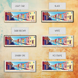 Burano, Italy Panoramic Print, Vacation Gift, Italy Wall Art, Beach Painting, Beach Decor, Beach Or Lakehouse Art