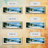 Bwanna Beach, Indonesia Panoramic Beach Print, Vacation Gift, Indonesia Wall Art, Framed Canvas Print, Framed Beach Painting