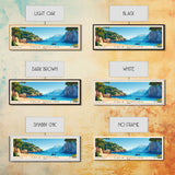 Cala Violina, Italy Panoramic Beach Print, Vacation Gift, Italy Wall Art, Framed Canvas Print, Framed Beach Painting