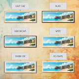 Cap Coz, France Panoramic Print, Vacation Gift, France Wall Art, Beach Painting, Beach Decor, Large Wall Art, Wood Frame Art