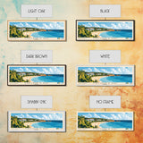 Captain's Bay, Anguila Panoramic Print, Vacation Gift, Anguila Wall Art, Beach Painting, Beach Decor, Beach Or Lakehouse Art