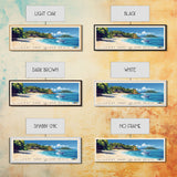 Cast Away Island Beach, Fiji Panoramic Print, Vacation Gift, Fiji Wall Art, Beach Painting, Beach Decor, Beach Or Lakehouse Art
