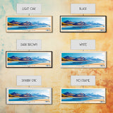 Cavancha, Chile Panoramic Print, Vacation Gift, Chile Wall Art, Beach Painting, Beach Decor, Large Wall Art, Wood Frame Art