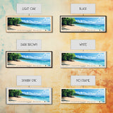 Champagne Beach, Vanuatu Panoramic Beach Print, Vacation Gift, Vanuatu Wall Art, Framed Canvas Print, Framed Beach Painting