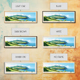 Faial Island, Portugal Panoramic Print, Vacation Gift, Portugal Wall Art, Beach Painting, Beach Decor, Large Wall Art, Wood Frame Art