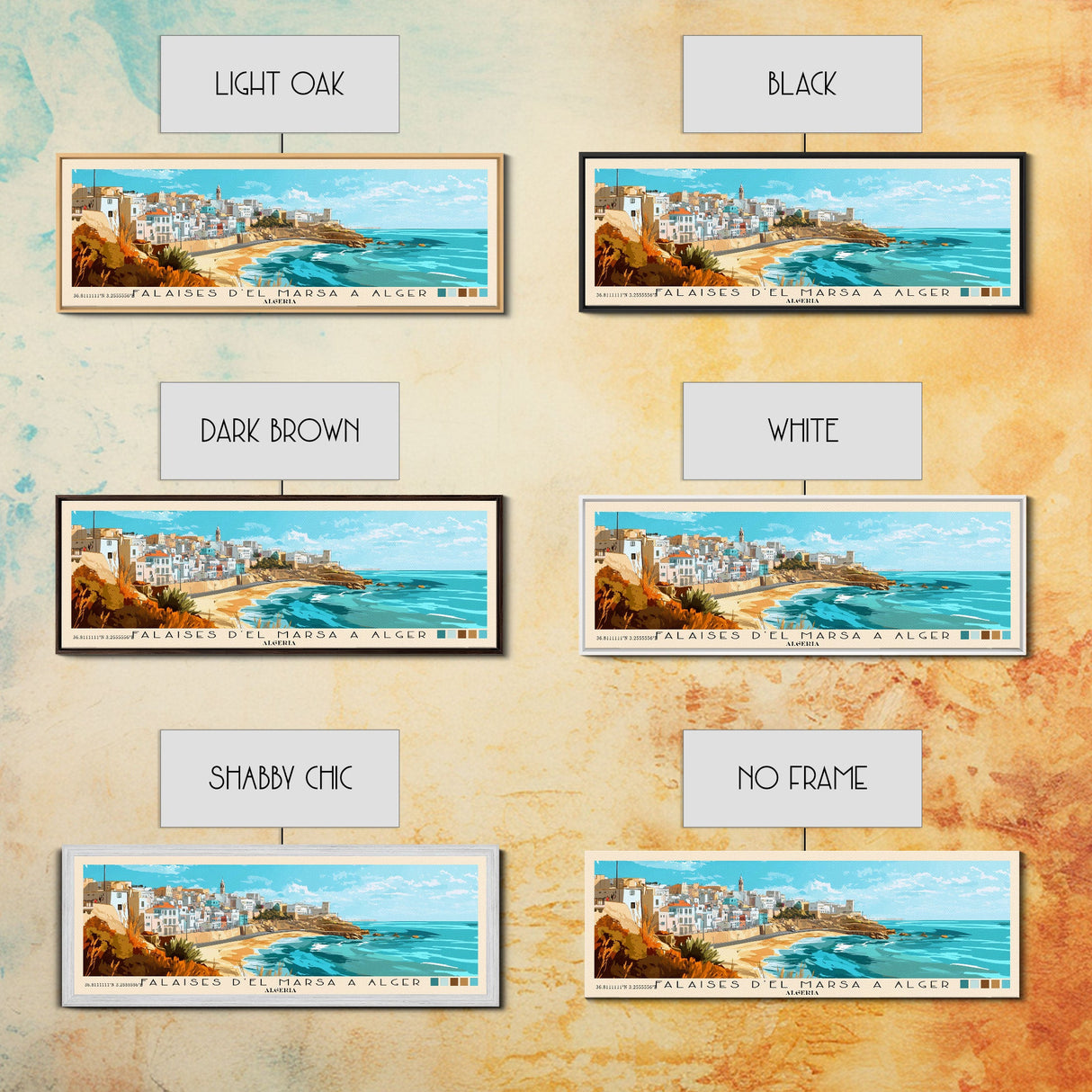 Falaises d’El Marsa a Alger, Algeria Panoramic Print, Vacation Gift, Algeria Wall Art, Vacation Wall Art, Vacatation Memories, Beach Decor, Beach Or Lakehouse Art