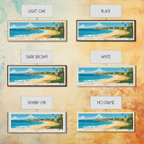 Fort Clarence Beach, Jamaica Panoramic Print, Vacation Gift, Jamaica Wall Art, Beach Painting, Beach Decor, Large Wall Art, Wood Frame Art