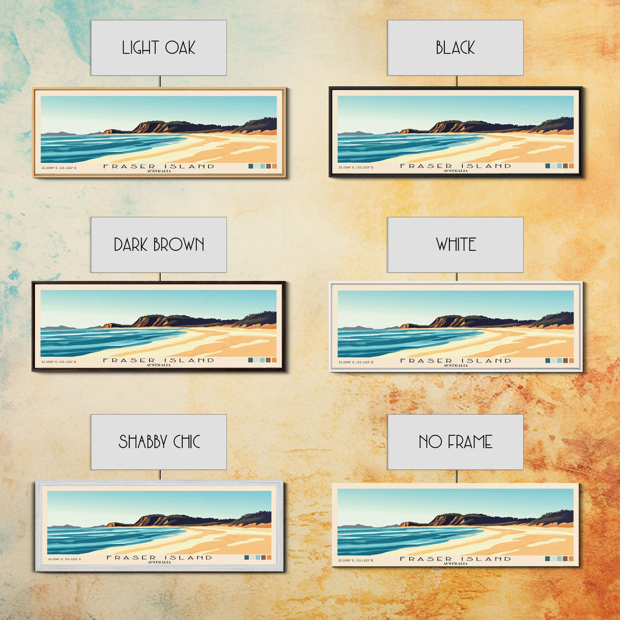 Fraser Island, Australia Panoramic Print, Vacation Gift, Australia Wall Art, Vacation Wall Art, Vacatation Memories, Beach Decor, Beach Or Lakehouse Art