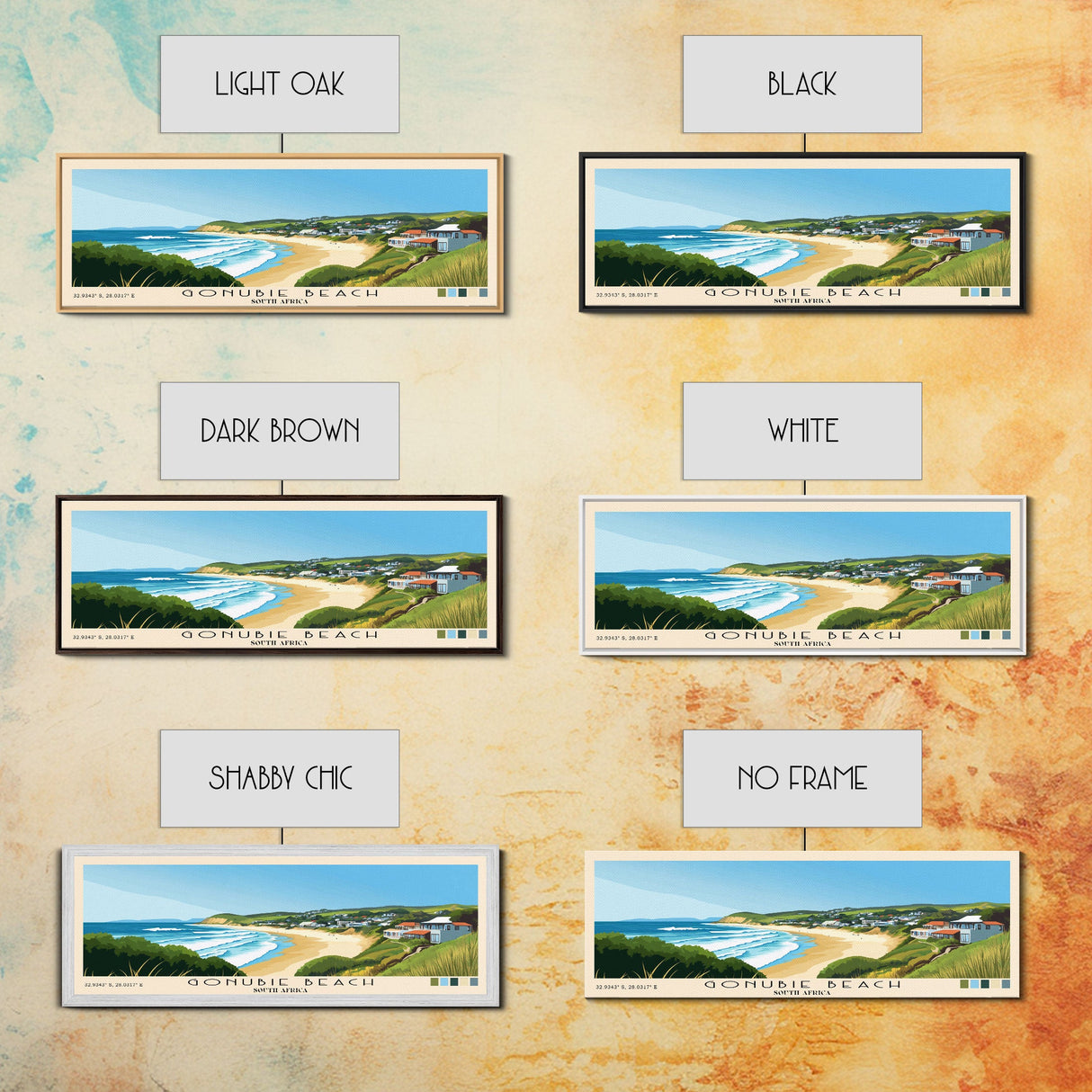 Gonubie Beach, South Africa Panoramic Print, Vacation Gift, South Africa Wall Art, Vacation Wall Art, Vacatation Memories, Beach Decor, Beach Or Lakehouse Art