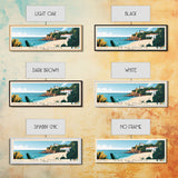 Ilha da Fuseta, Portugal Panoramic Print, Vacation Gift, Portugal Wall Art, Beach Painting, Beach Decor, Large Wall Art, Wood Frame Art