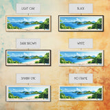 Kanawa Island, Indonesia Panoramic Beach Print, Vacation Gift, Indonesia Wall Art, Beach Painting, Beach Decor, Beach Painting