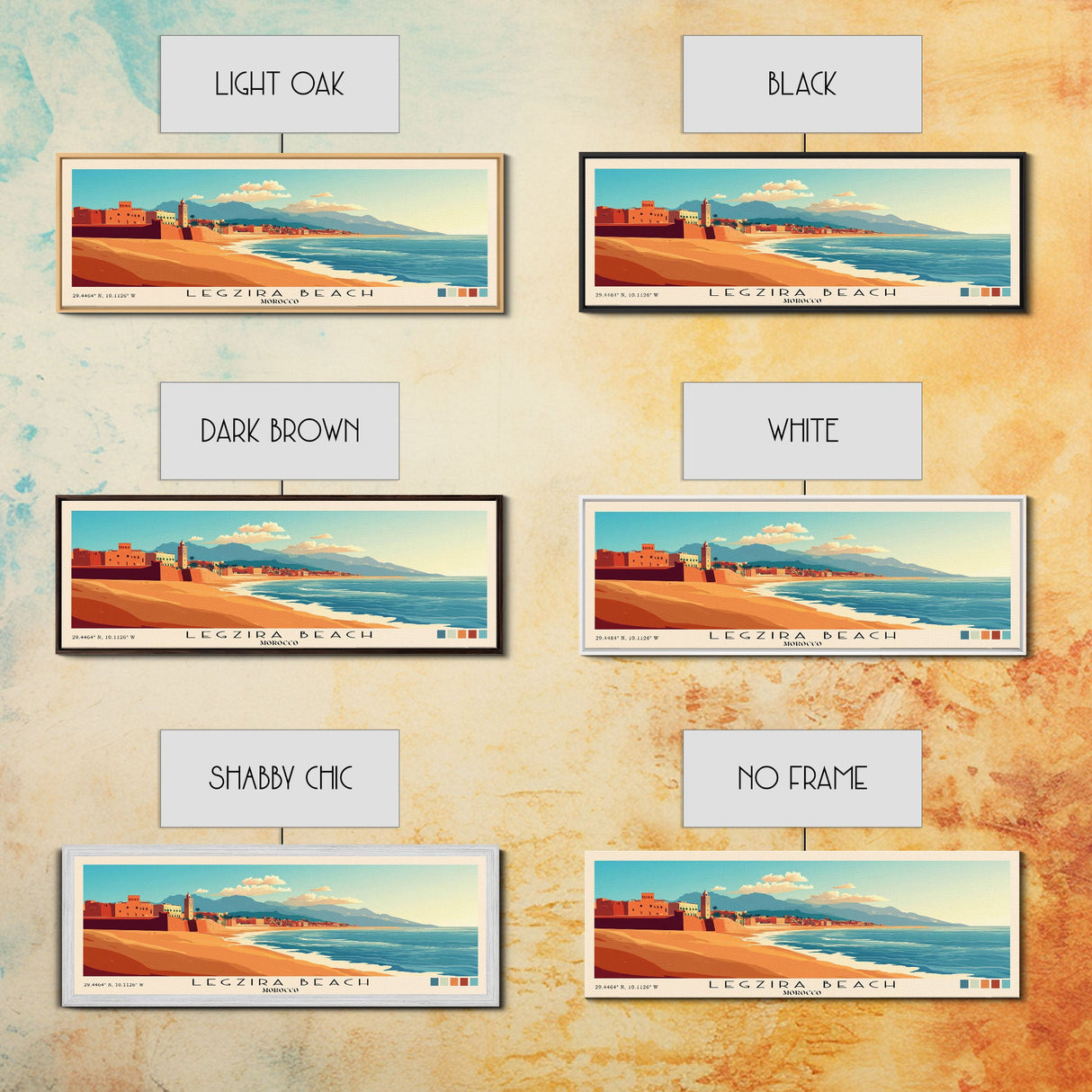 Legzira Beach, Morocco Panoramic Beach Print, Vacation Gift, Morocco Wall Art, Beach Painting, Beach Decor, Beach Painting