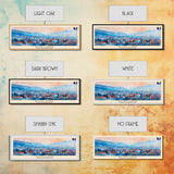 Bijeljina Bosnia Panoramic Travel Poster, Framed Canvas Print or Metal Wall Art, Travel Art, Home Decor, Panoramic Painting, Midcentury Art