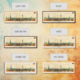 Gelsenkirchen Germany Panoramic Travel Poster, Framed Canvas Print or Metal Wall Art, Travel Art, Home Decor, Panoramic Painting, Midcentury Art