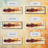 Huelva Spain Panoramic Travel Poster, Framed Canvas Print or Metal Wall Art, Travel Art, Home Decor, Panoramic Painting, Midcentury Art