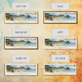 San Sebastian Spain Panoramic Travel Poster, Framed Canvas Print or Metal Wall Art, Travel Art, Home Decor, Panoramic Painting, Midcentury Art