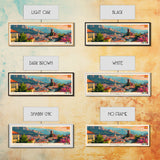 Burgos Spain Wall Art, Panoramic Travel Poster, Panoramic Framed Canvas Print, City Wall Art, Wall Hanging Home Decor, Travel Art