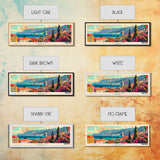 Funchal Portugal Travel Print Wall Art, Panoramic City Art, Travel Art, Wall Decor, Vacation Gift, Framed Canvas Print Or Metal Art