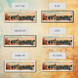 Gliwice Poland Panoramic Travel Poster, Framed Canvas Print or Metal Wall Art, Travel Art, Home Decor, Panoramic Painting, Midcentury Art