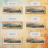 Gyor Hungary Wall Art, Panoramic Travel Poster, Panoramic Framed Canvas Print, City Wall Art, Wall Hanging Home Decor, Travel Art