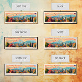 Konya Turkey Panoramic Travel Poster, Framed Canvas Print or Metal Wall Art, Travel Art, Home Decor, Panoramic Painting, Midcentury Art