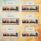 Kostroma Russia Panoramic Travel Poster, Framed Canvas Print or Metal Wall Art, Travel Art, Home Decor, Panoramic Painting, Midcentury Art