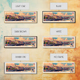Portsmouth United Kingdom Wall Art, Panoramic Travel Poster, Panoramic Framed Canvas Print, City Wall Art, Wall Hanging Home Decor, Travel Art