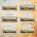 Zaragoza Spain Wall Art, Panoramic Travel Poster, Panoramic Framed Canvas Print, City Wall Art, Wall Hanging Home Decor, Travel Art