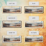 Bradley Lake Wyoming Framed Canvas Print, Panoramic Lake House Decor, Wall Art, Travel Poster, Rustic Lake Painting, Nature Art