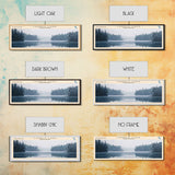 Candle Lake Framed Canvas Print, Panoramic Lake House Decor, Wall Art, Travel Poster, Rustic Lake Painting, Home Decor