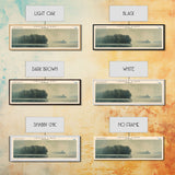 Crooked Lake Michigan Framed Canvas Print, Lake House Art, Panoramic Wall Art, Travel Poster, Minimalist Lake Painting, Home Decor